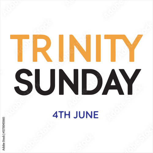 Trinity Sunday Typography Design,Minimalist Trinity Sunday Logo,Holy Trinity Sunday Celebration Design,Religious Trinity Symbol Typography,Elegant Trinity Sunday Vector Art,Christian Trinity Symbol