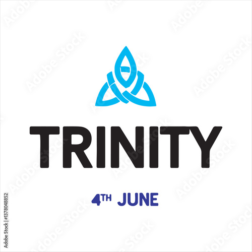 Trinity Sunday Typography Design,Minimalist Trinity Sunday Logo,Holy Trinity Sunday Celebration Design,Religious Trinity Symbol Typography,Elegant Trinity Sunday Vector Art,Christian Trinity Symbol