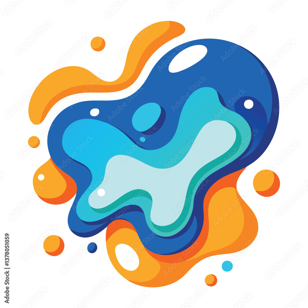 Blue vector sea illustration with wave pattern and abstract water design Blue vector sea illustration with wave pattern and abstract water design