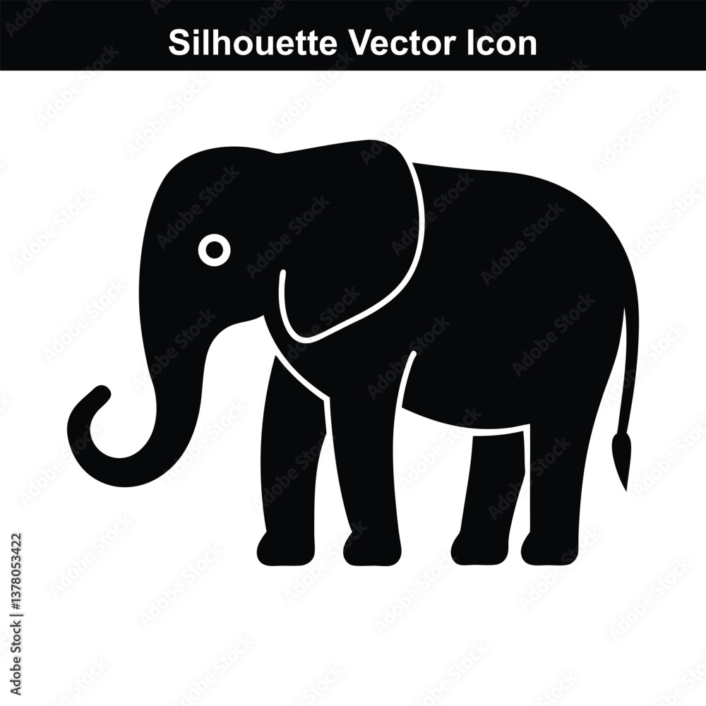 Fototapeta premium Cartoon elephant vector illustration in a fun and cute design