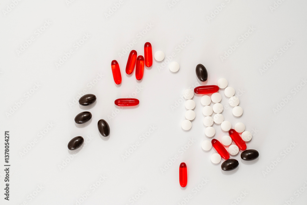 pills laid out in the shape of a man pills laid out in the shape of a man