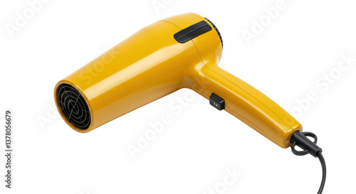 Photography Isolated Yellow Hair Dryer
