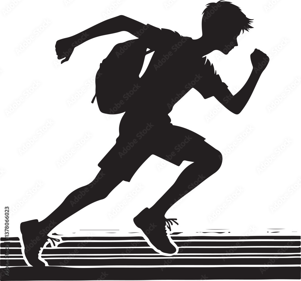 Obraz premium Athlete student vector