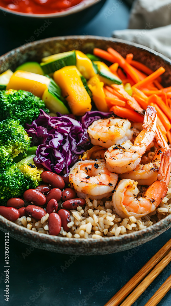 A vibrant bowl brimming with nutritious ingredients, evoking joy and wellness in every bite.
