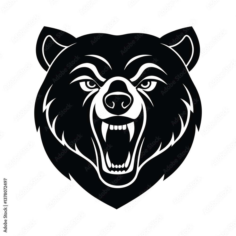 Bear vector silhouette Bear vector silhouette
