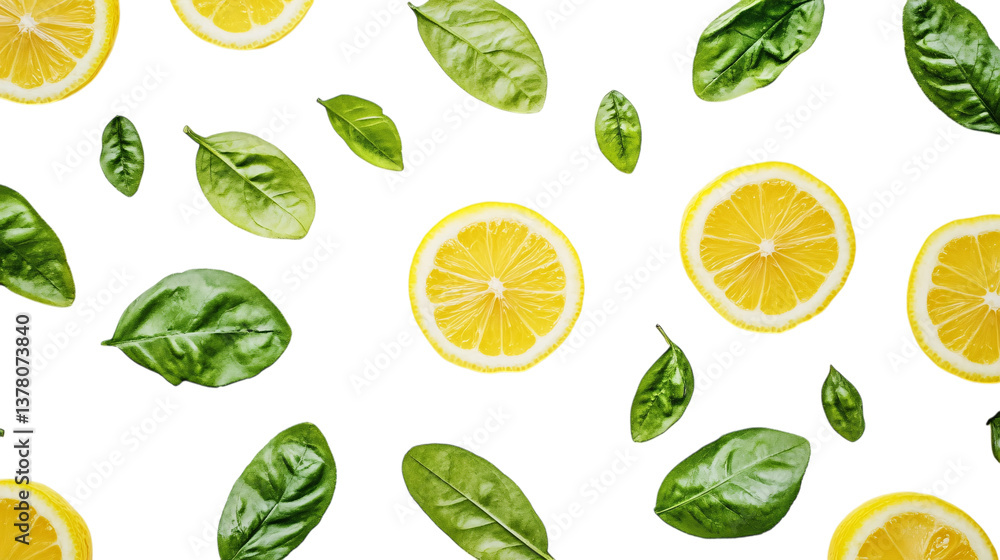 Fresh lemon slice on a white background Fresh lemon slice on a white background