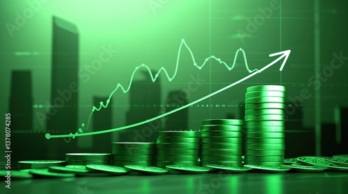 Wallpaper Mural Financial Growth & Investment Success, Rising Profits and Economic Growth Concept Torontodigital.ca