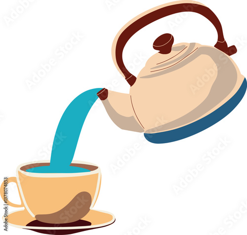 teapot and cup