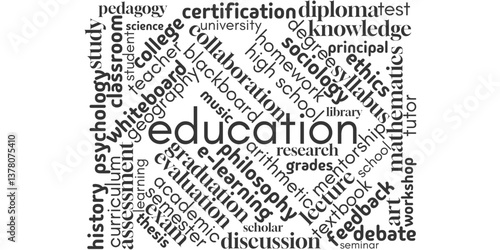 This image captures the essence of education, featuring learning tools, books, students, and classrooms. Ideal for projects related to teaching, academic success, school life, and personal development