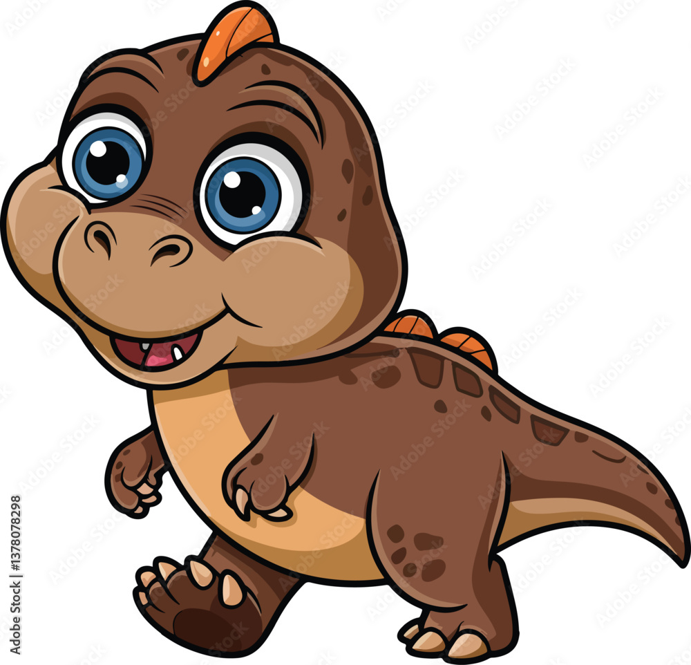 Obraz premium Cute Baby Dinosaur Vector