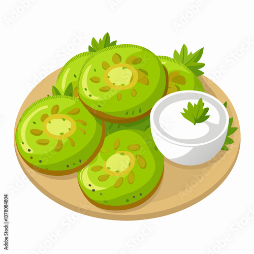 crispy fried green tomatoes with buttermilk dip