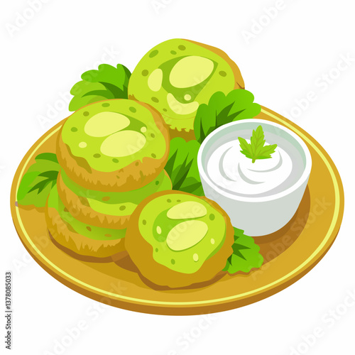 crispy fried green tomatoes with buttermilk dip