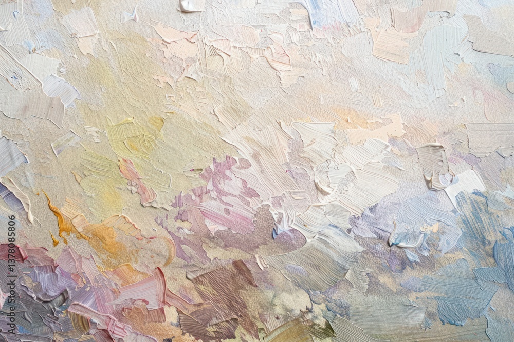 Fototapeta premium Close up on pale studio backdrop painting texture canvas.