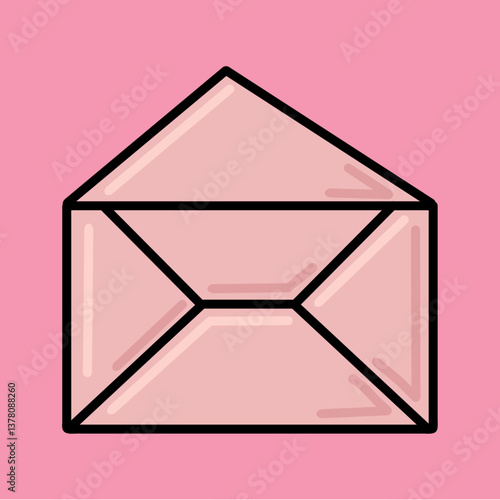 Paste Pinkl Envelope Vector Illustration