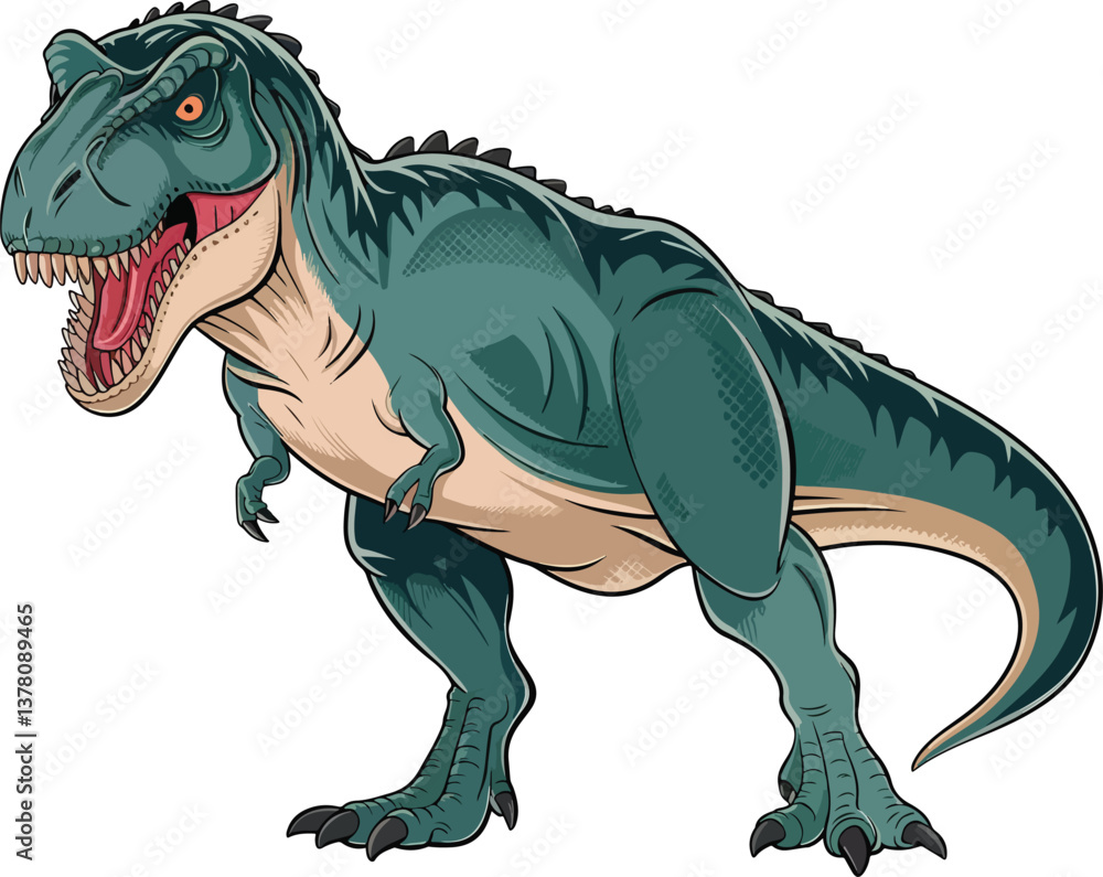 Fototapeta premium Cute Dinosaur Vector Illustration