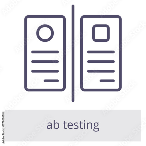 Ab Testing Icon Element For Design Graphic