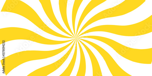 Abstract vector geometric background with irregularly shaped lines. Sunburst background vector illustration pattern beam rays. Spiral radial striped backdrop design. Rays. Radial. Summer Banner.