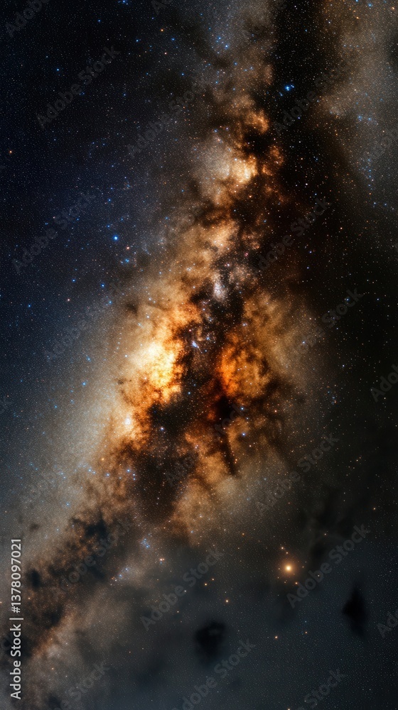 Detailed View of the Milky Way Galaxy in Night Sky Detailed View of the Milky Way Galaxy in Night Sky
