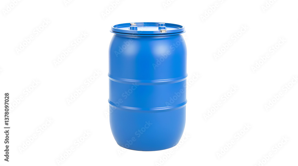 Photo of plastic barrel with a removable lid isolated on transparent background.png Photo of plastic barrel with a removable lid isolated on transparent background.png