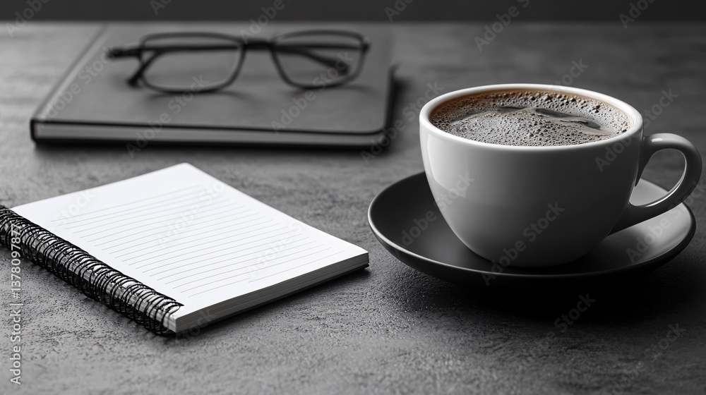 Coffee Break Notebook, Glasses, Dark Desk of excellence in splendor beyond compare with grace Coffee Break Notebook, Glasses, Dark Desk of excellence in splendor beyond compare with grace