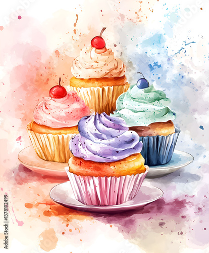cupcake with cream