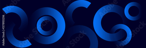 A blue background with circles of different sizes and colors. The circles are arranged in a way that creates a sense of movement and energy. Scene is dynamic and lively