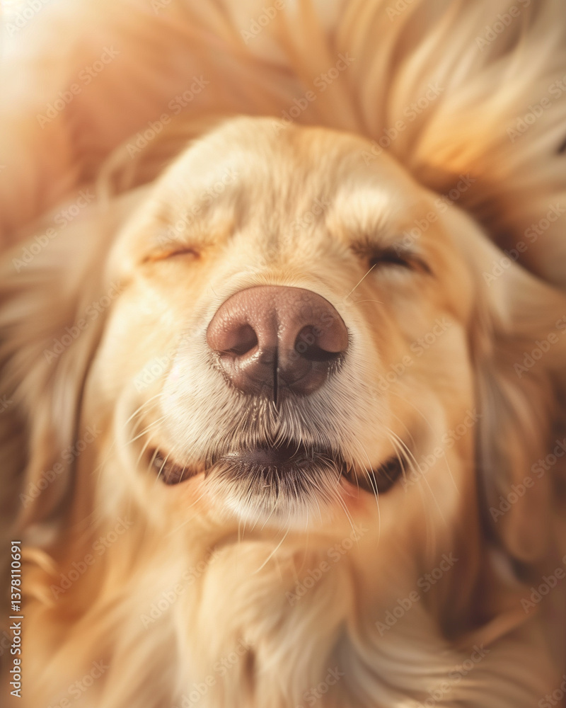 Professional Close-Up Portrait of a Golden Retriever in Studio Lighting, Happy, Joyful Professional Close-Up Portrait of a Golden Retriever in Studio Lighting, Happy, Joyful