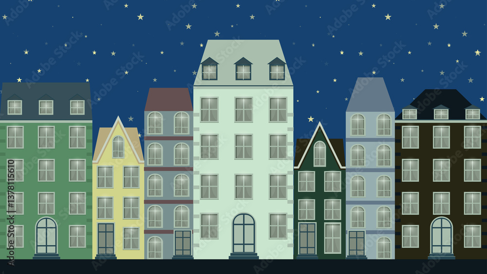 Fototapeta premium old scandinavian houses