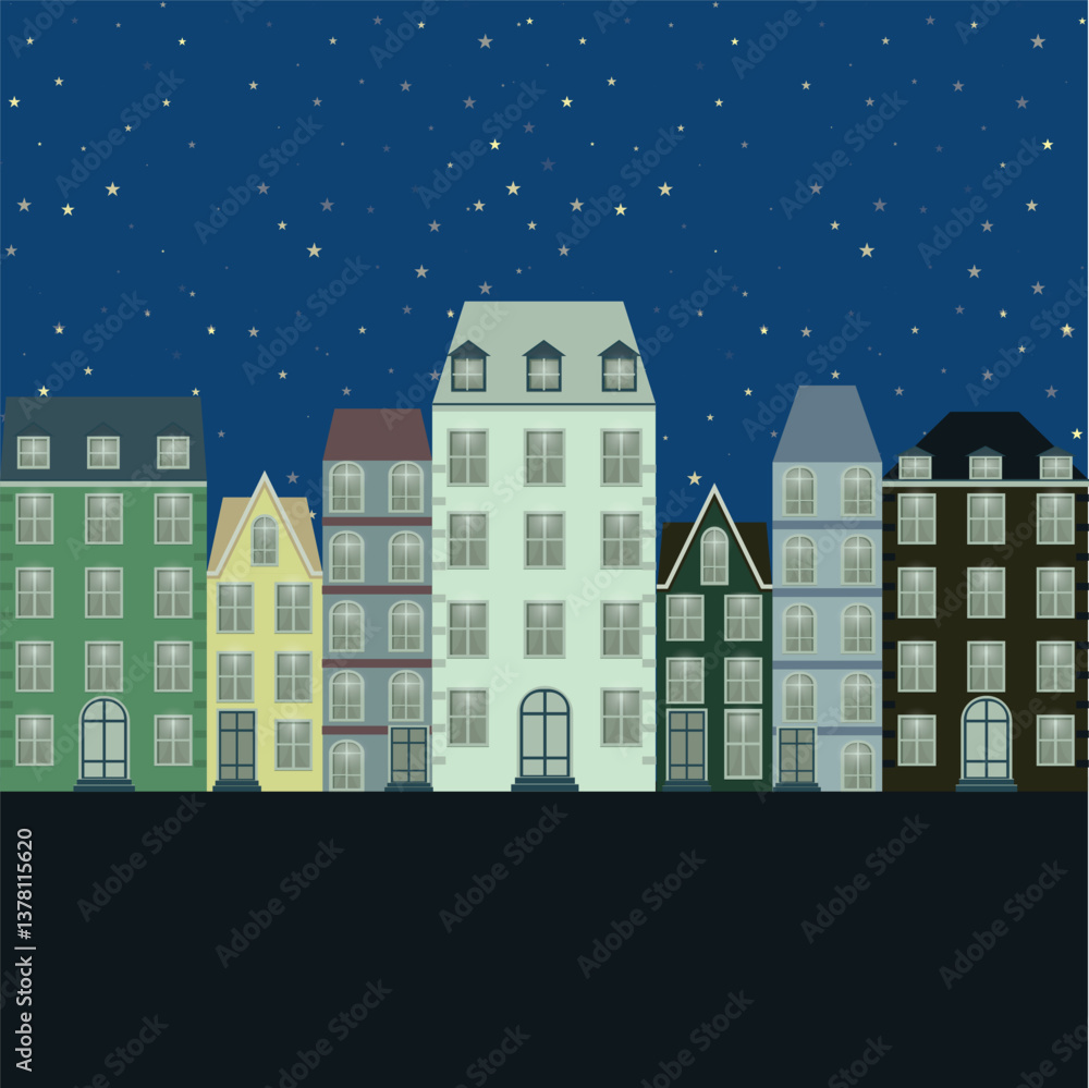 Fototapeta premium old scandinavian houses