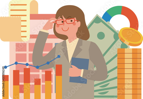 お金の専門家女性