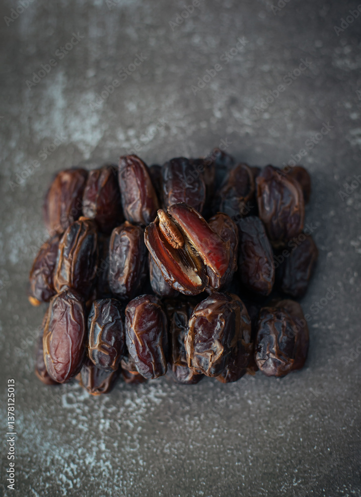 Fototapeta premium Composition of dried fruits dates
