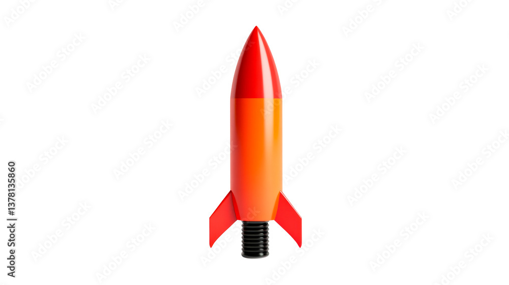 Orange rocket, launch, space, vehicle, model, cartoon, isolated object, cut out transparent Orange rocket, launch, space, vehicle, model, cartoon, isolated object, cut out transparent