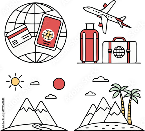 Travel and Tourism Icon Set