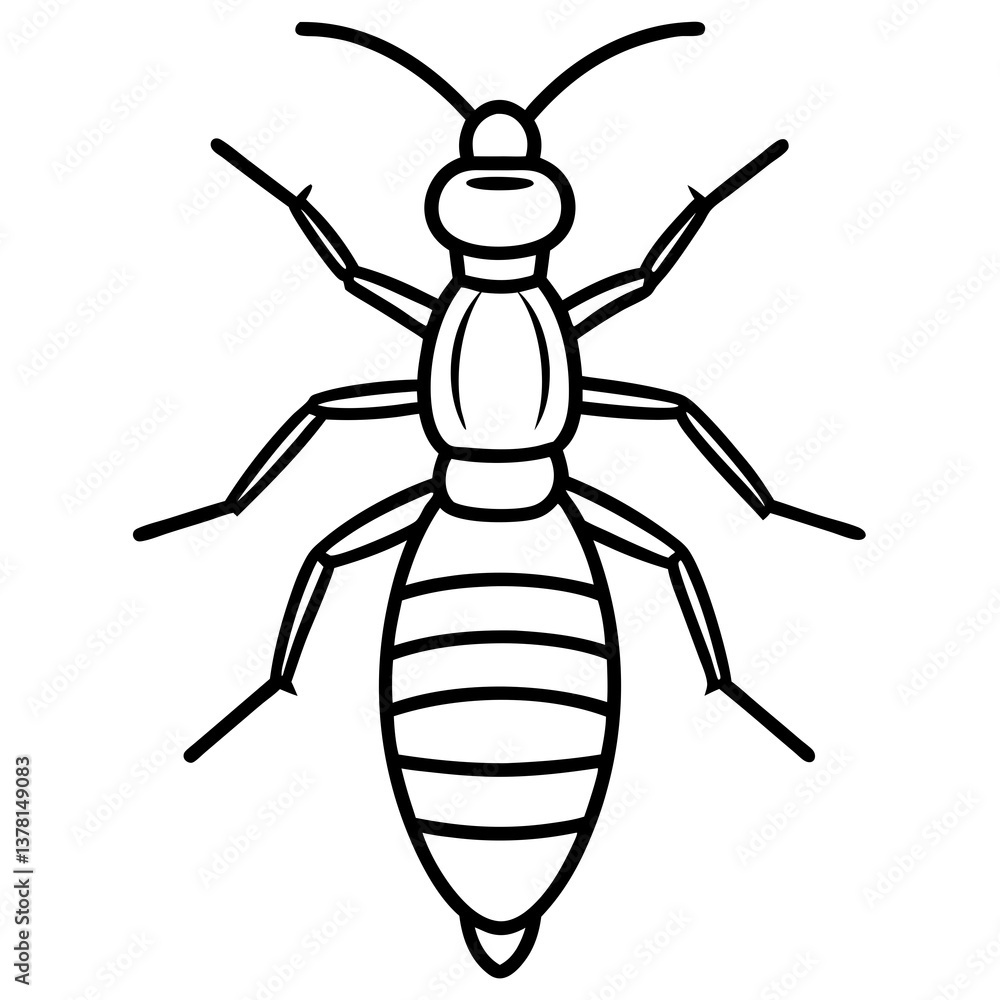 Simple Termite Line Illustration Simple Termite Line Illustration