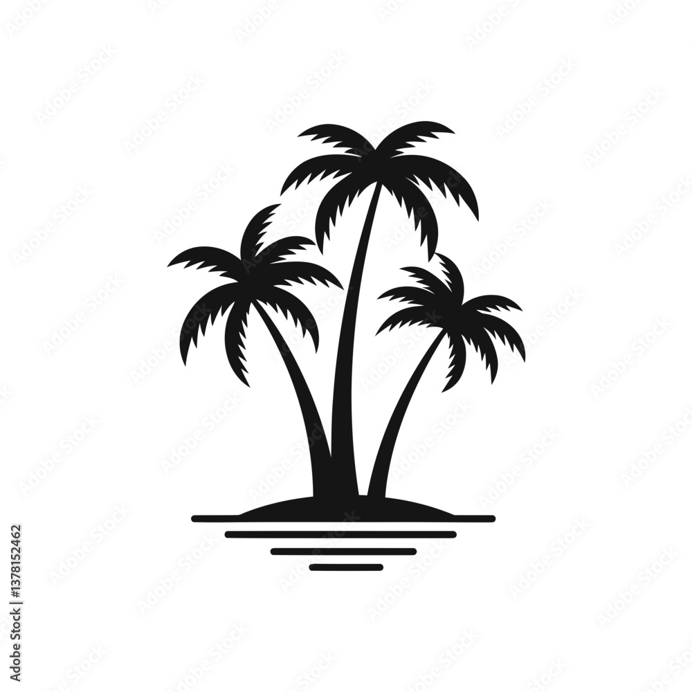 Fototapeta premium Palm tree vector icon