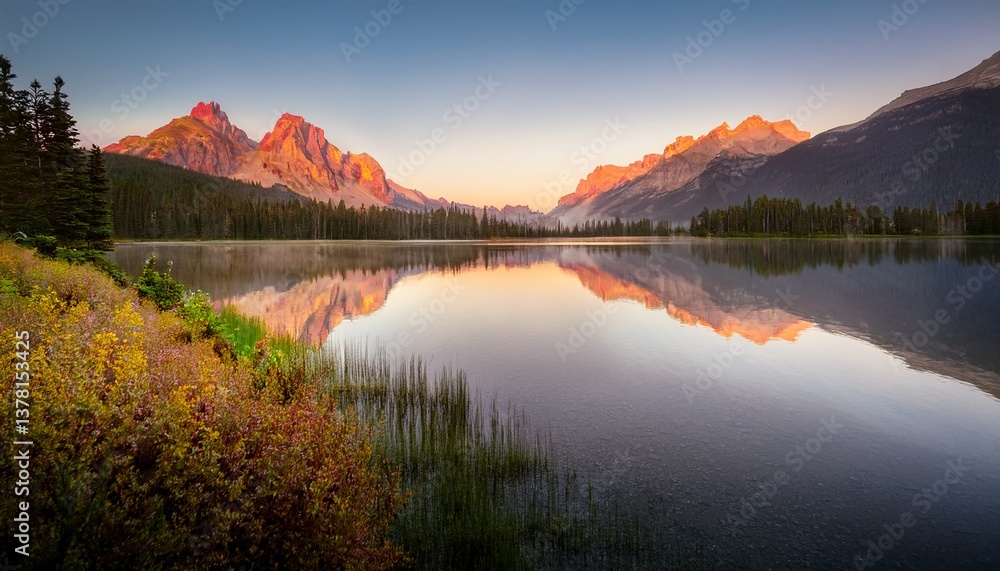 Naklejka premium lake in the mountains