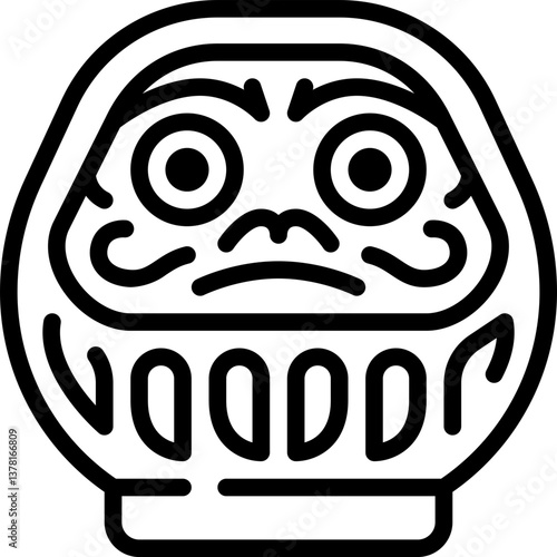 daruma line icon