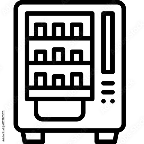 vending machine line icon