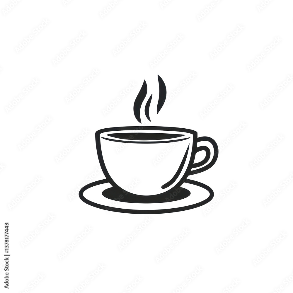 Coffee cup icon design showcasing simplicity and elegance against a clean Transparent background, Coffee cup icon isolated on PNG background Coffee cup icon design showcasing simplicity and elegance against a clean Transparent background, Coffee cup icon isolated on PNG background