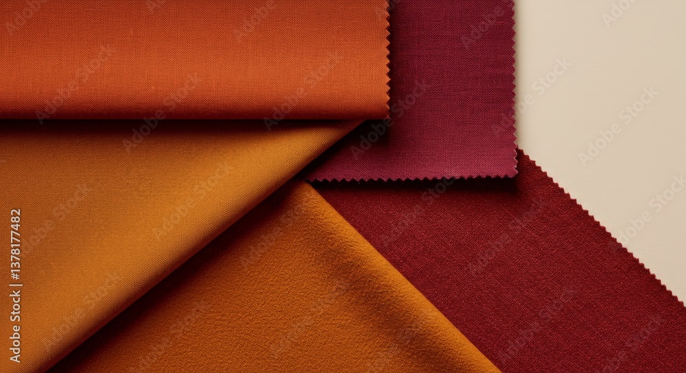 Fototapeta premium Autumnal Fabric Swatches