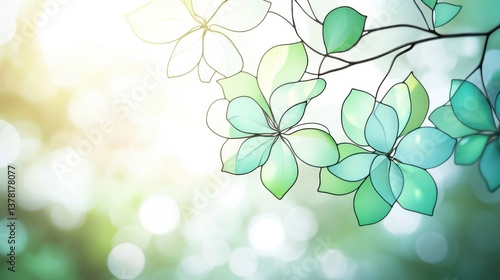 Delicate floral blooming against a soft focus background nature scene artistic illustration peaceful atmosphere close-up view serenity concept