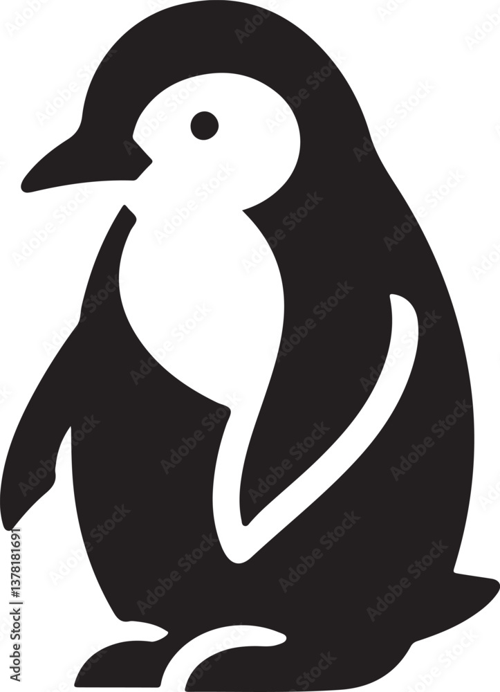 Fototapeta premium penguin silhouette vector