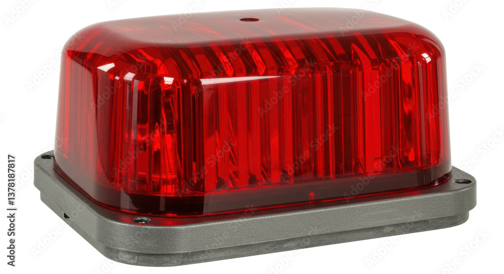 Isolated Red Flashing Light Isolated Red Flashing Light