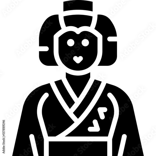 geisha solid icon