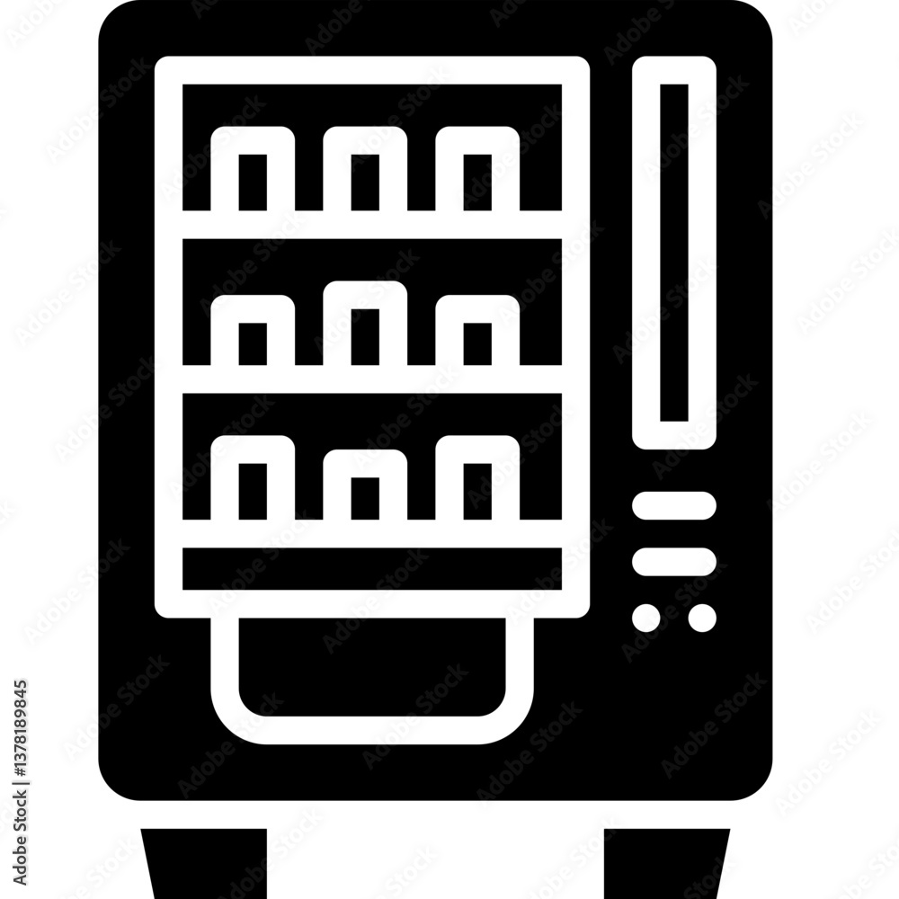 vending machine solid icon