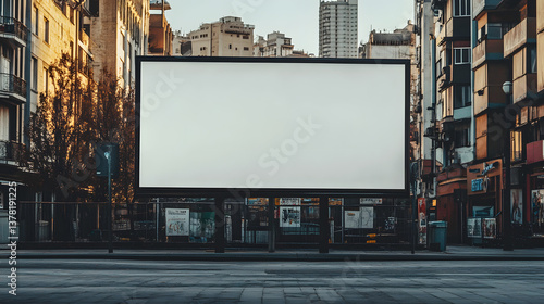 Outdoor billboard blank screen template
