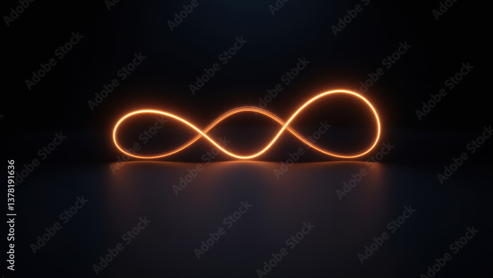 A futuristic tech logo with a looping infinity symbol set against a dark background. A futuristic tech logo with a looping infinity symbol set against a dark background.