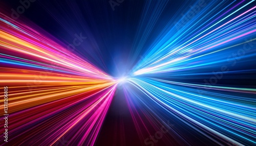 colorful light streaks motion