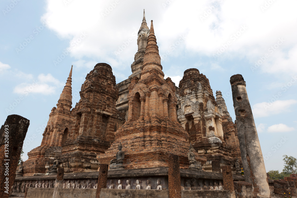 Thailand Sukhothai view on a cloudy spring day Thailand Sukhothai view on a cloudy spring day