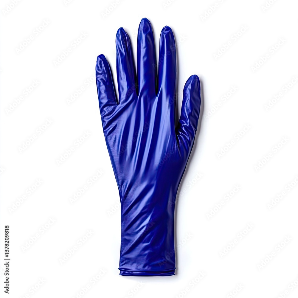Blue disposable glove Blue disposable glove